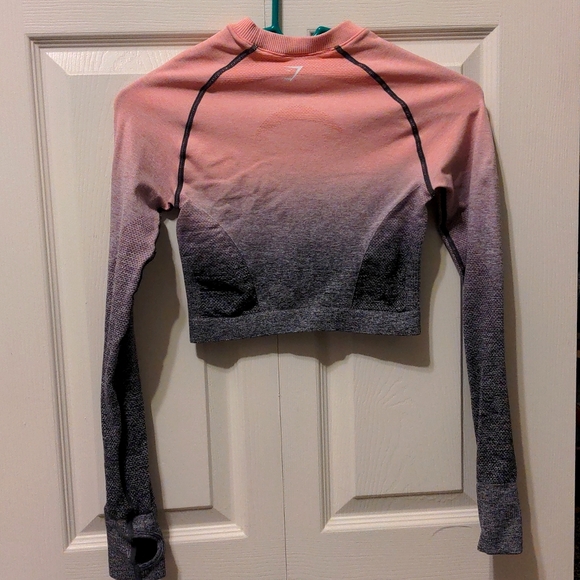 Gymshark Adapt Ombre Seamless Long Sleeve Crop Top - Picture 4 of 5